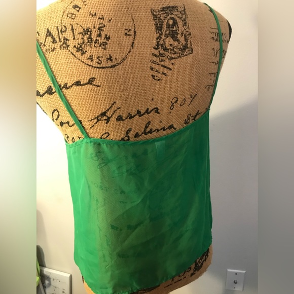 Chiffon by American Apparel | Sheer Green XS Lightweight Cami - Picture 4 of 4